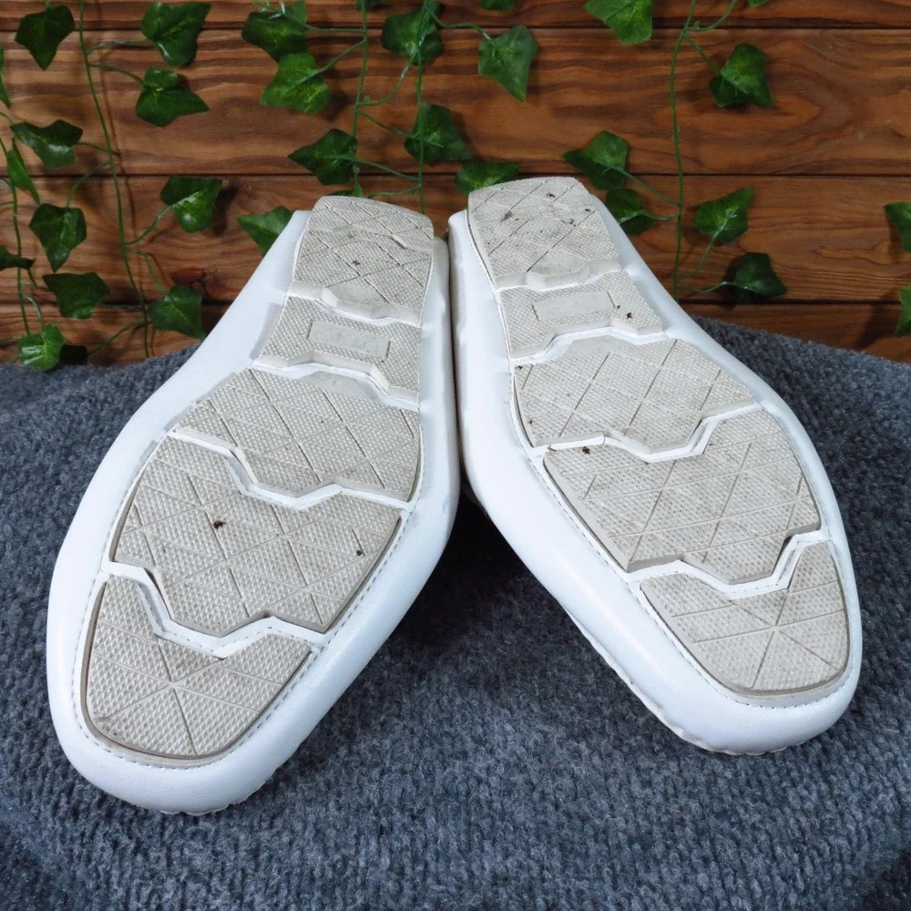 Jousen AMY801 Men Driving Moccasin Loafers Size 11 Casual Walking‎ White Leather